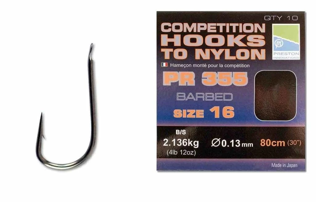 PR 355 Competition Hooks To Nylon 30” #16 1 PR 355 Competition Hooks To Nylon 30” #16